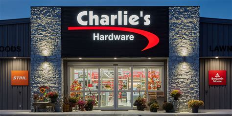 Charlie's hardware - Charlie’s Corner Supply, Inc. Hours of operation (closed Sunday) Monday - Friday 9:00 am - 6:00 pm. Saturday 9:00 am - 2:00 pm. Sunday Closed. Location. 200 South Spring St. Swansea, SC 29160 (803) 568-2030. …